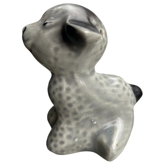 Vintage VanTellingen Girl and Gray Lamb Hugger Salt & Pepper Shaker Set Huggable - Picture 3 of 12